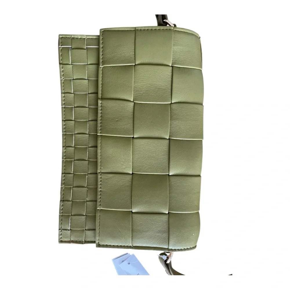 Topshop NWT Woven Olive Crossbody Bag